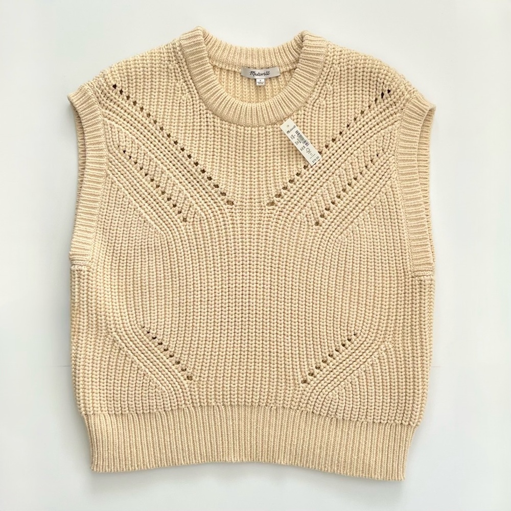 Madewell Mariella Pointelle Sweater Tee - Small